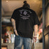 Vintage Indian Print T-Shirt – Black Cotton Loose Fit Summer Tee